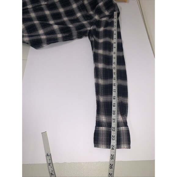 Pendleton Cotton Shirt Womens Size Large Blue Gray Red Plaid Flannel Soft Preppy - Picture 7 of 9